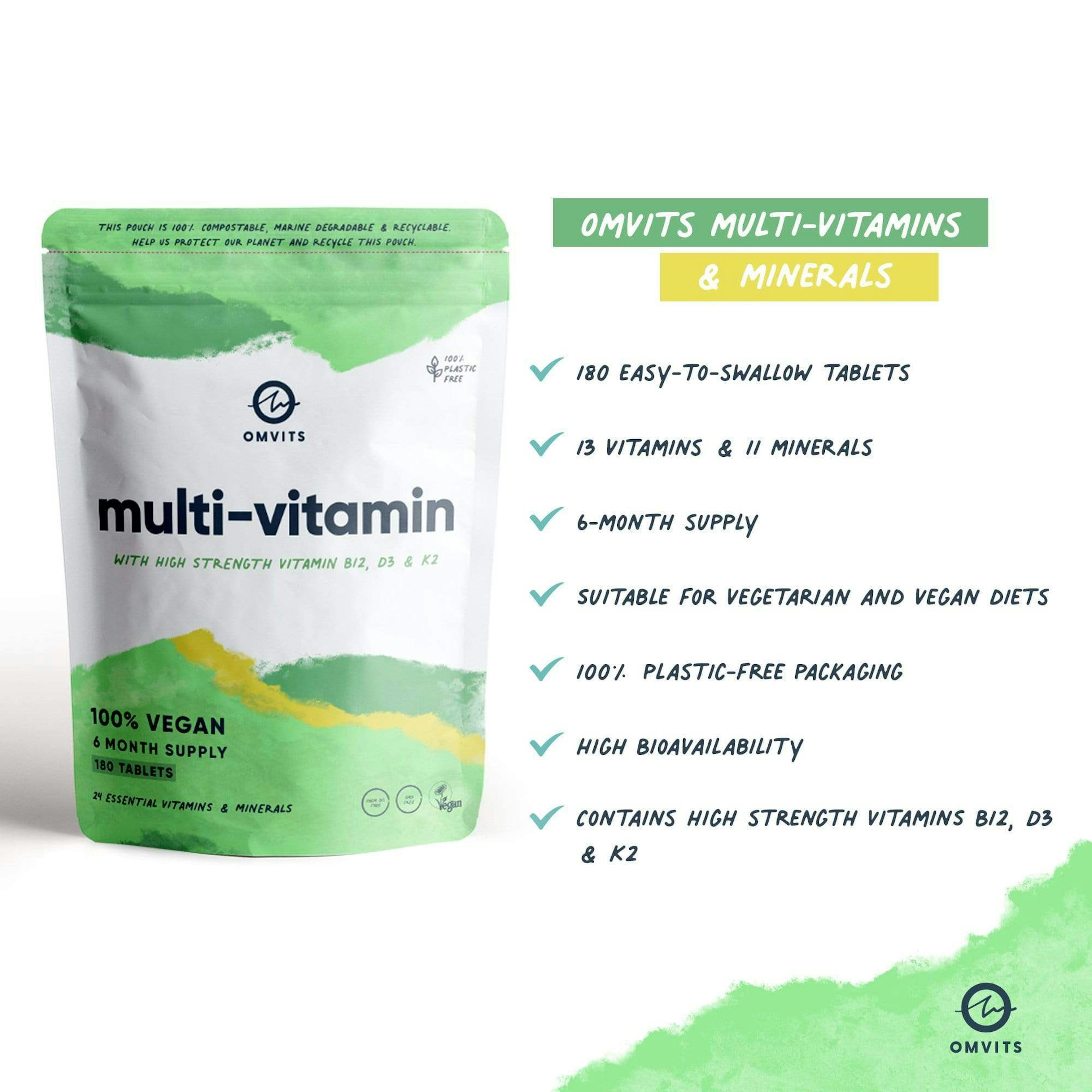Vegan Multivitamins & Minerals | 180 Tablets