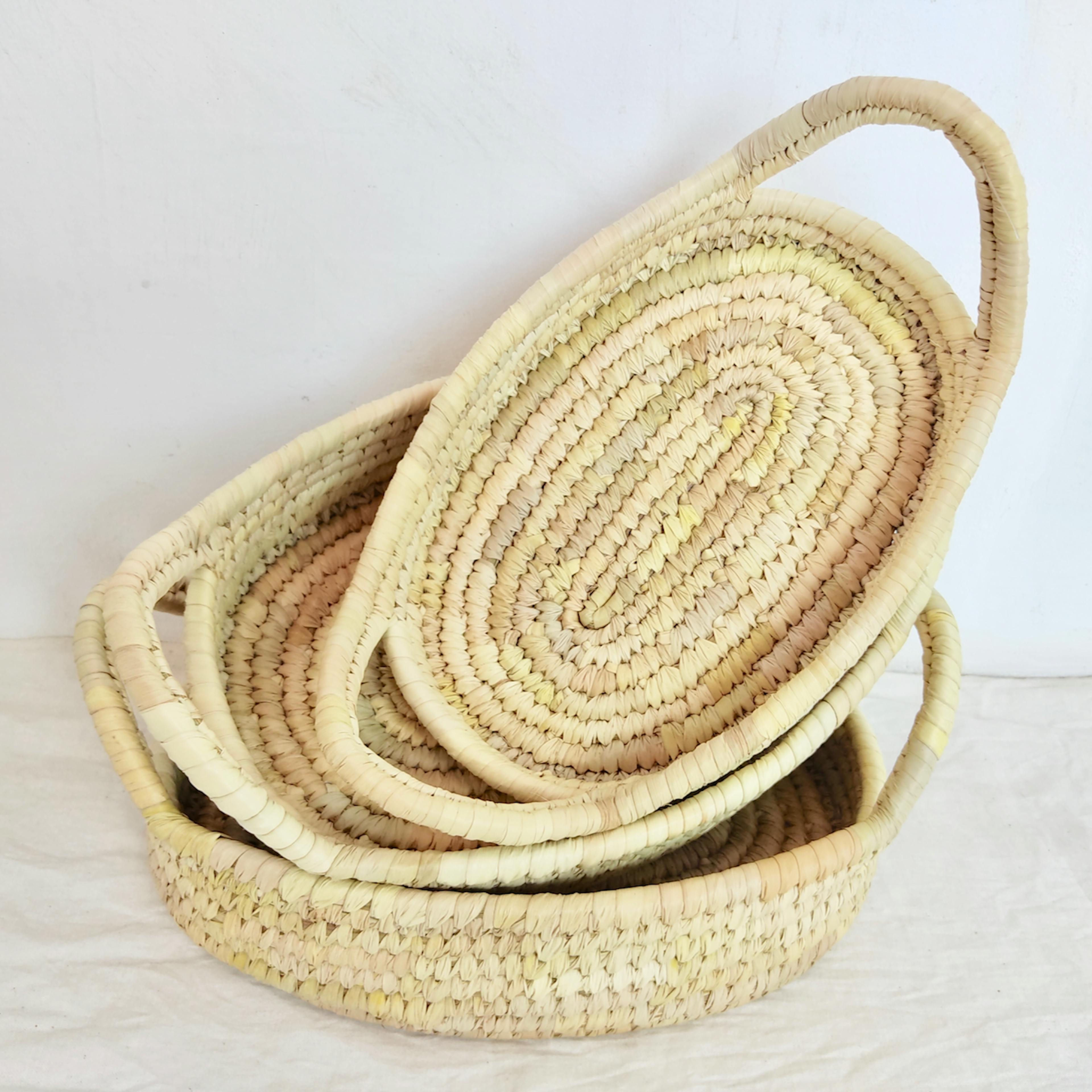Handwoven Trays | Recyclable Palm Leaf Homeware | S, M or L