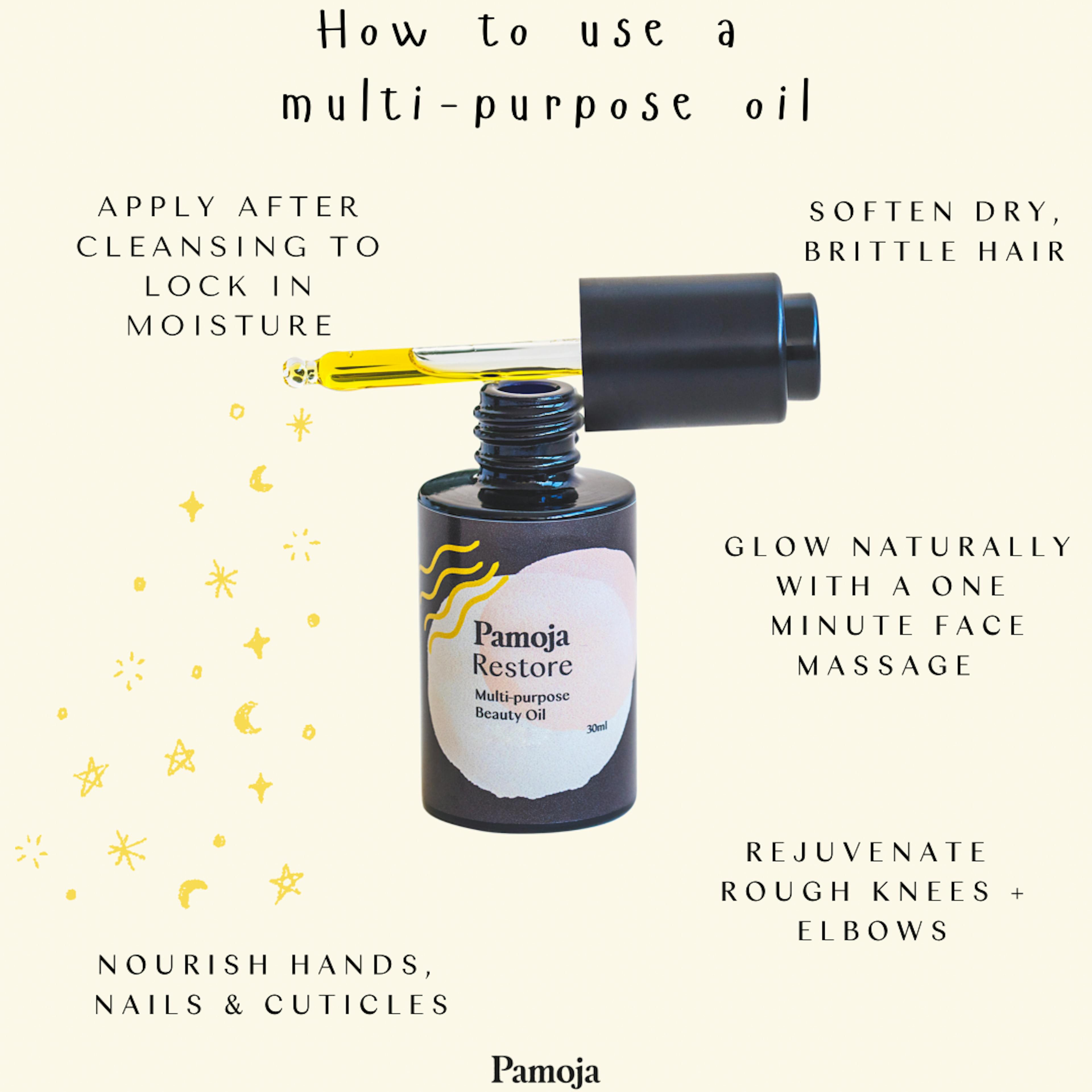 100% Natural Restore Multi-Purpose Beauty Oil Essential Oil Free | 30ml