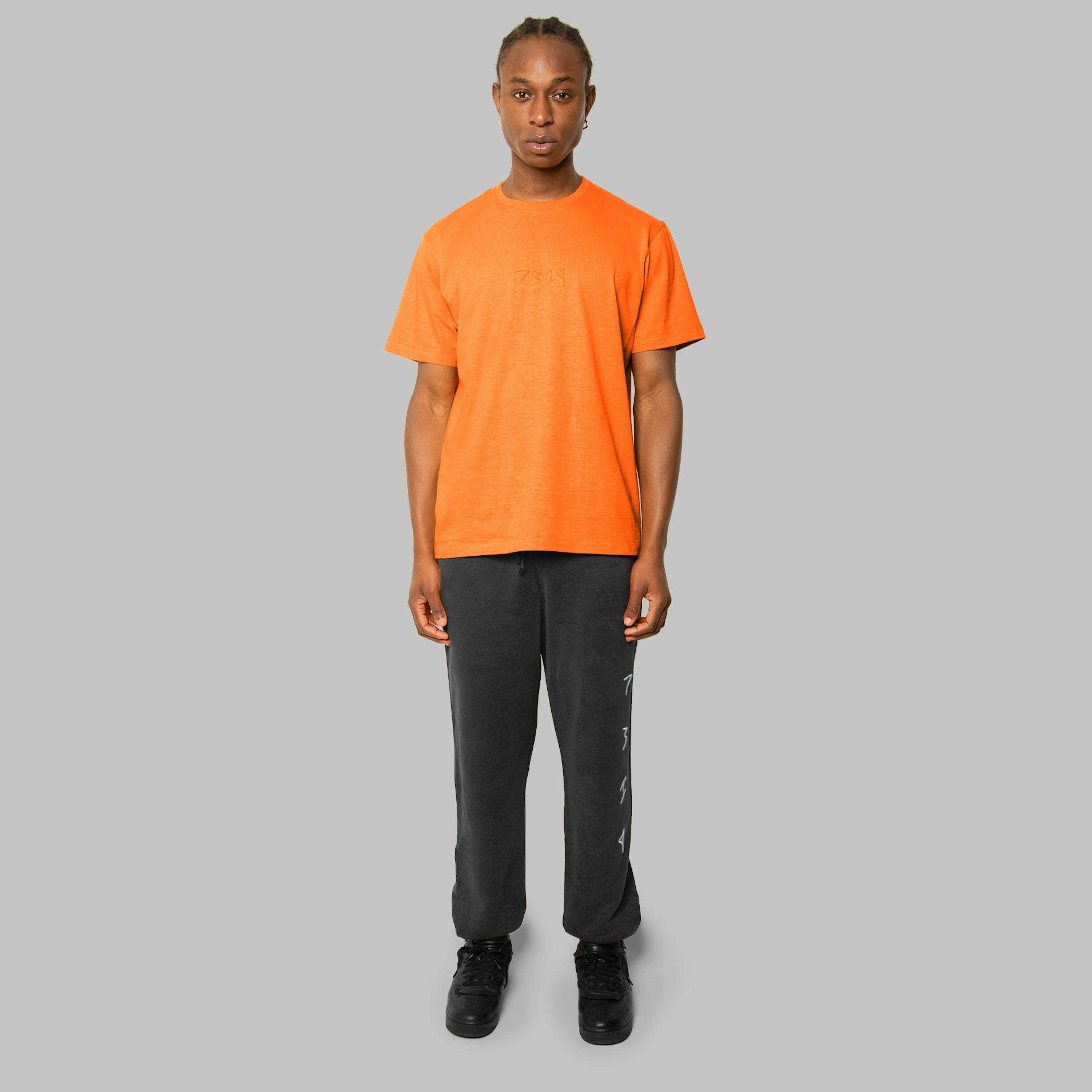 Hemp and Organic Cotton T-Shirt | Saffron/Orange