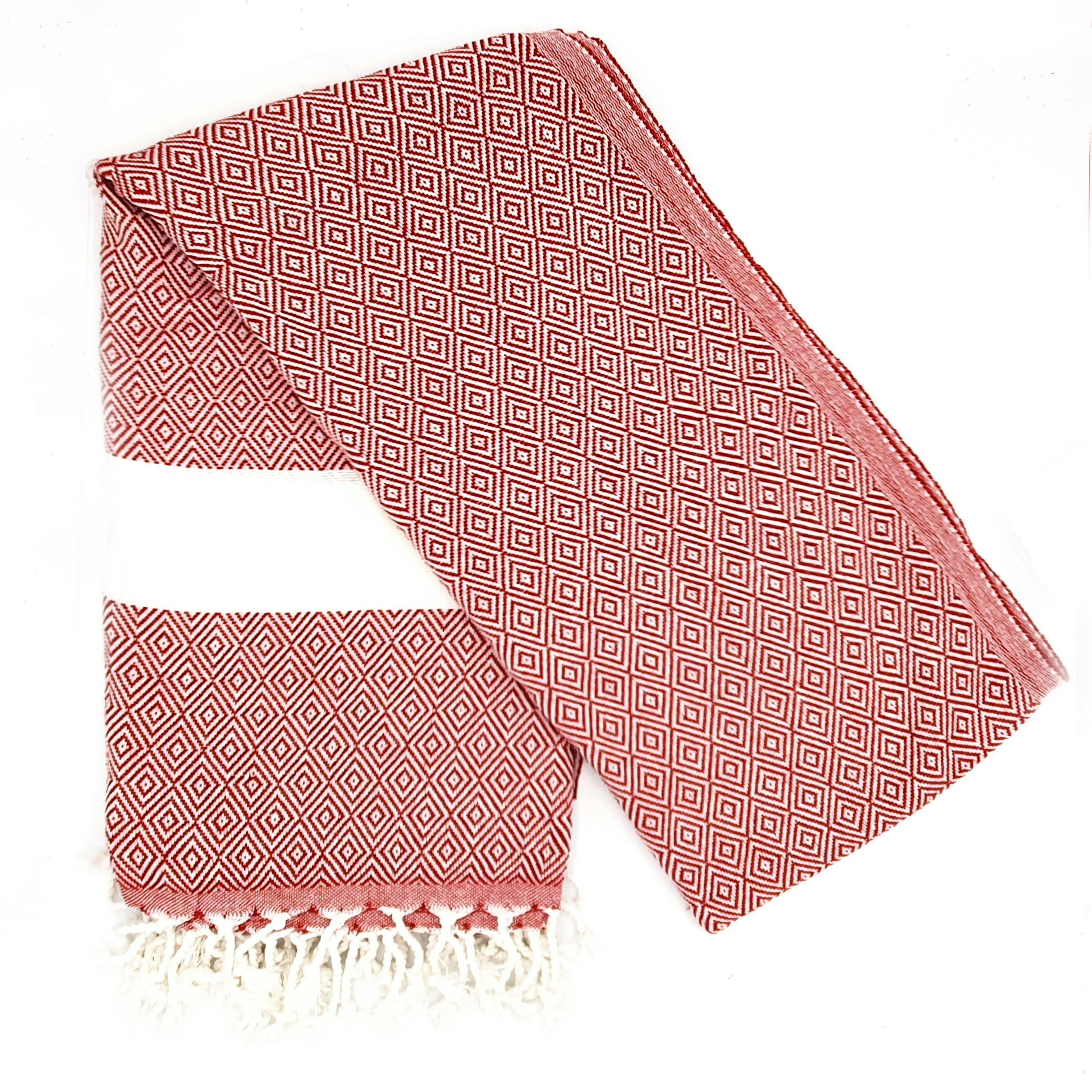 Destan Hammam | Organic Turkish Cotton Towel | Red