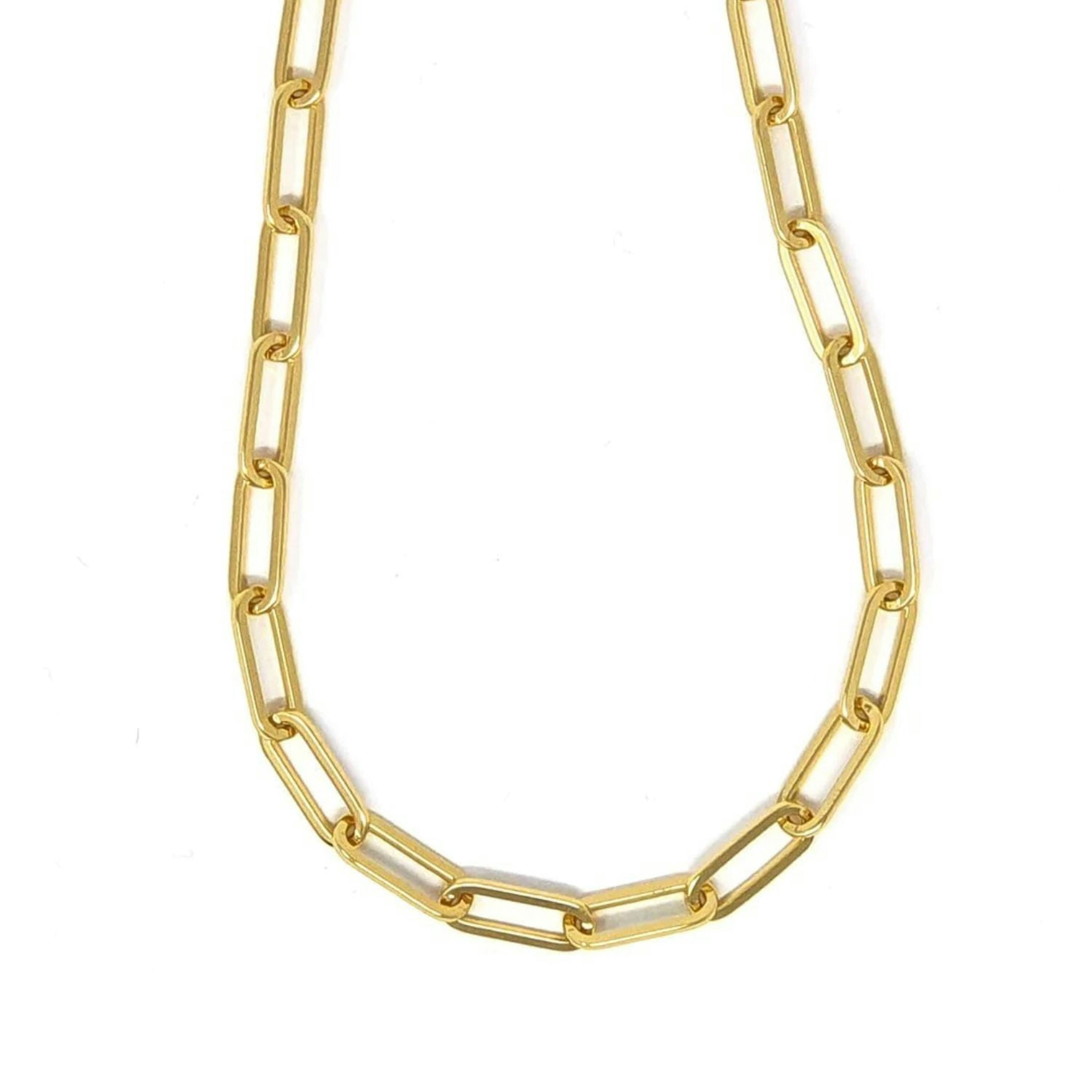 Ethically Sourced Flavia Paperclip Necklace | 18k Gold Filled