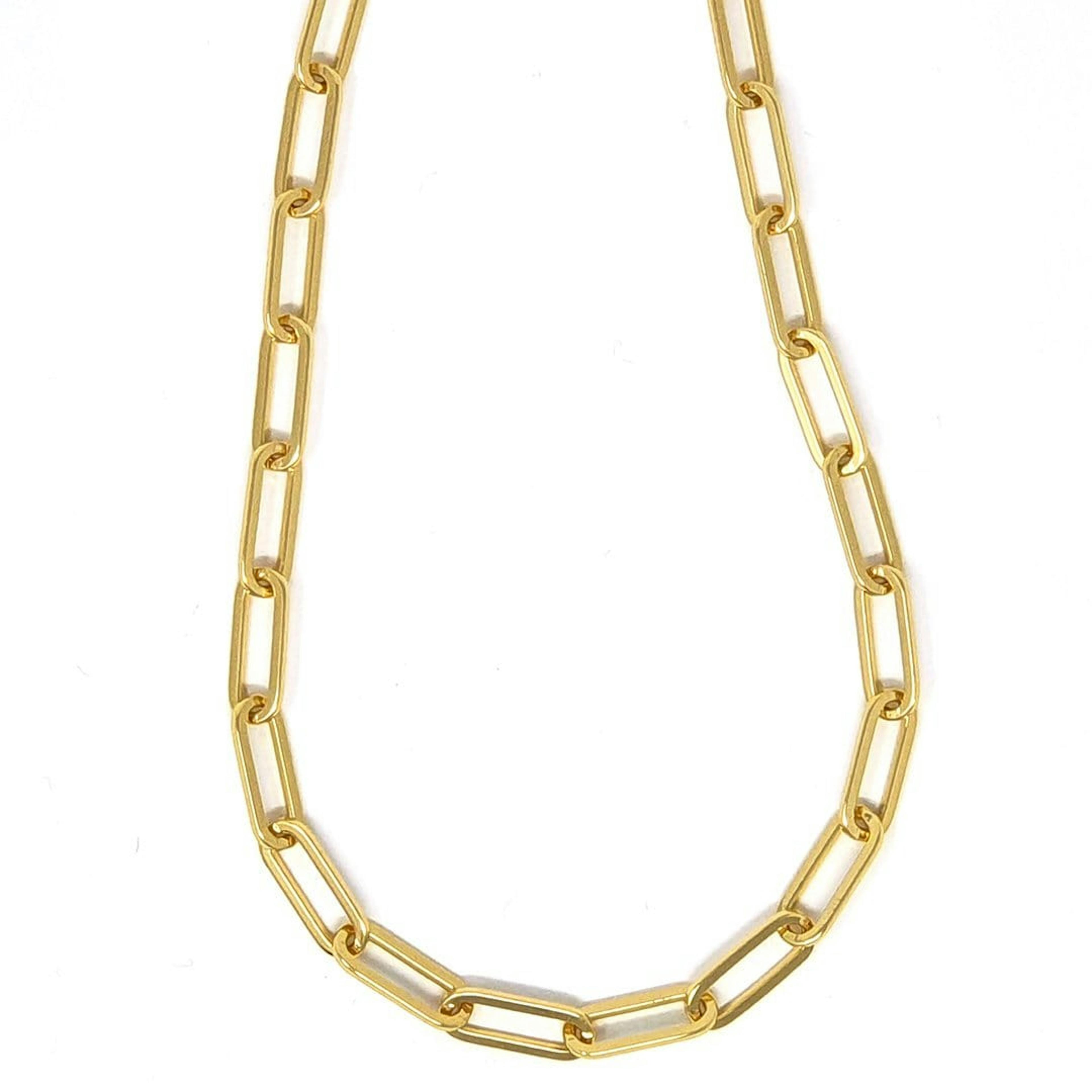 Ethically Sourced Flavia Paperclip Necklace | 18k Gold Filled