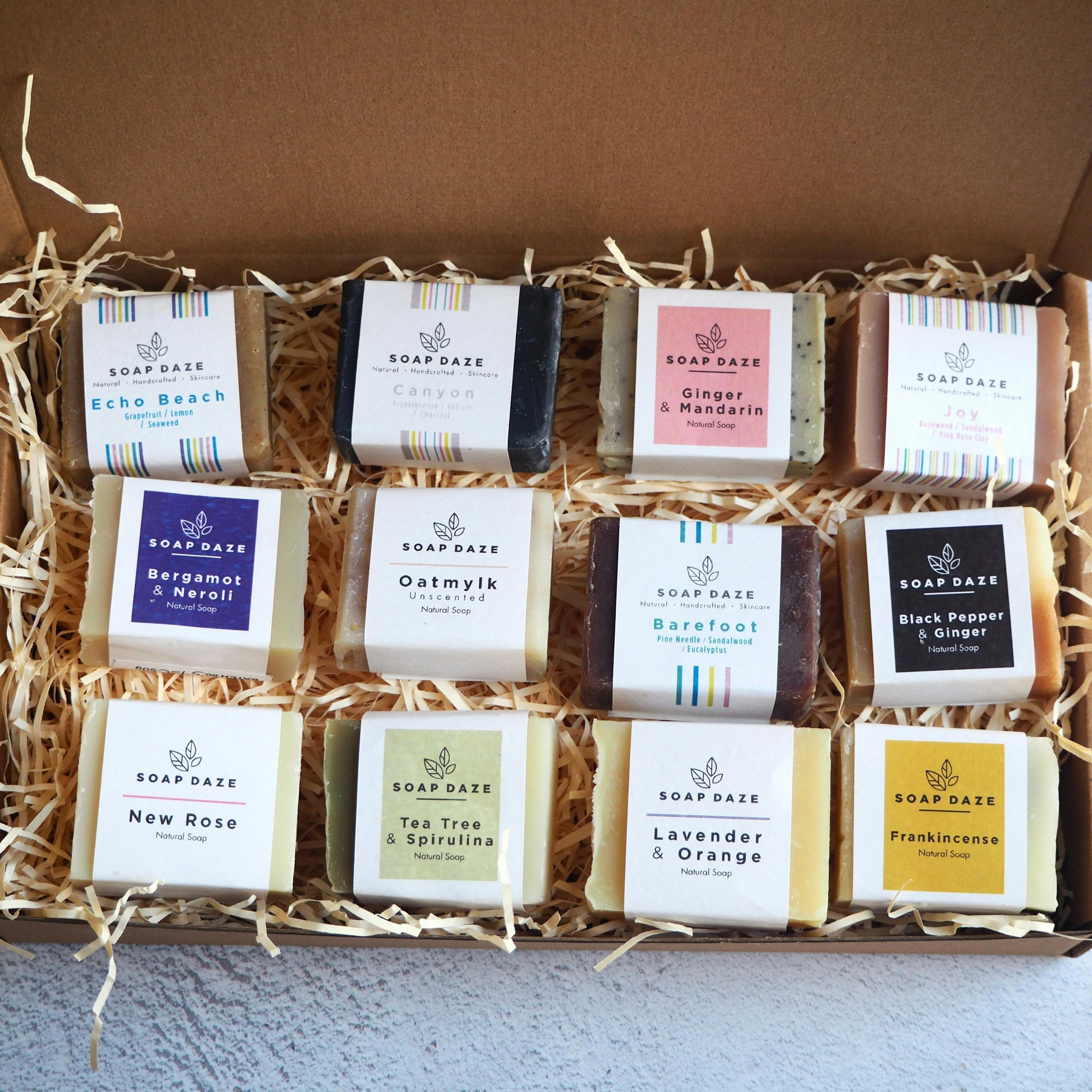 Letterbox Gift Set | 12 Natural Mini Soaps | Various Scents