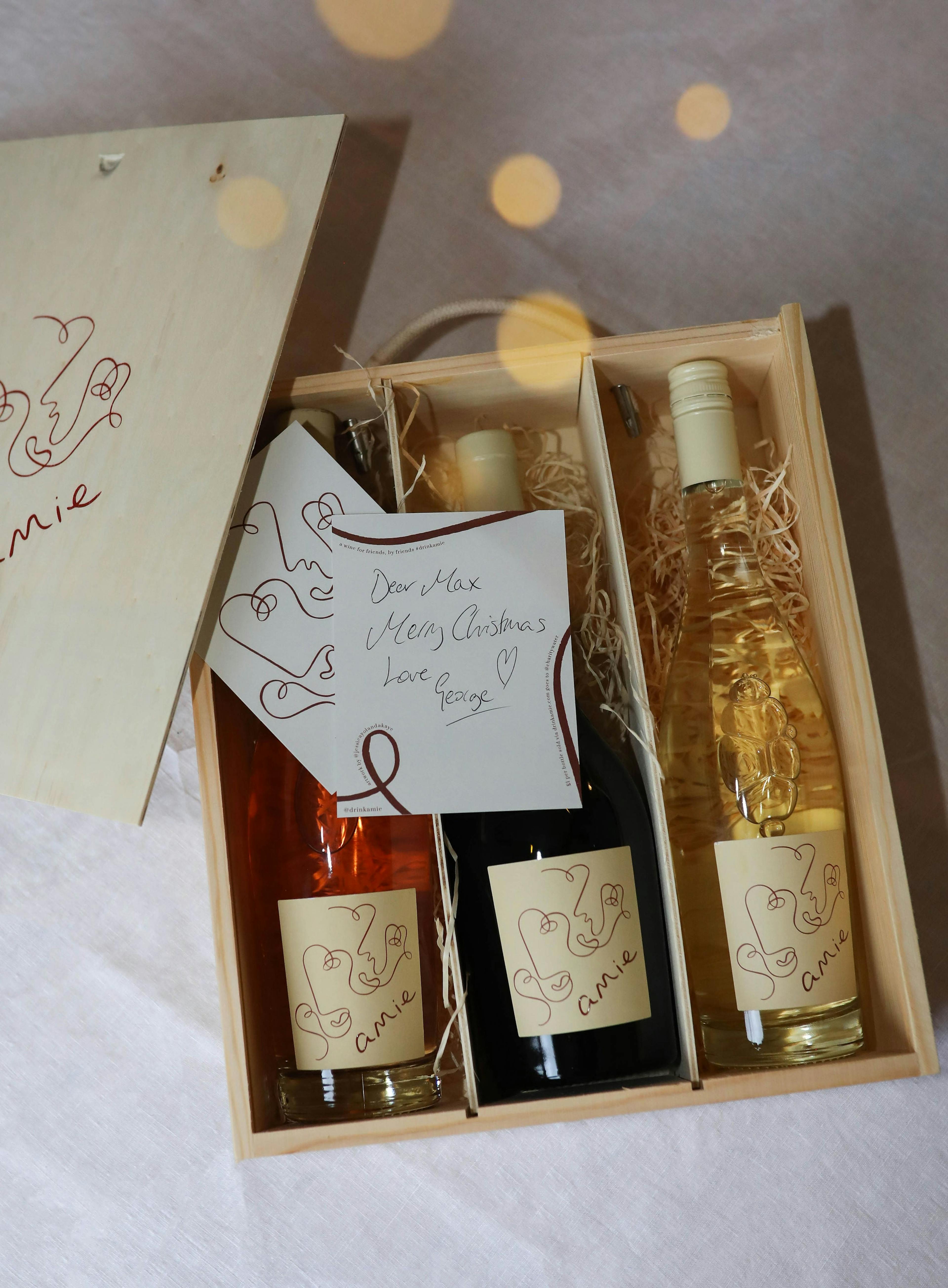 Vegan Alcoholic Wine | Trio Wine Gift Case, White, Red & Rosé  | Case of 3 x 75cl