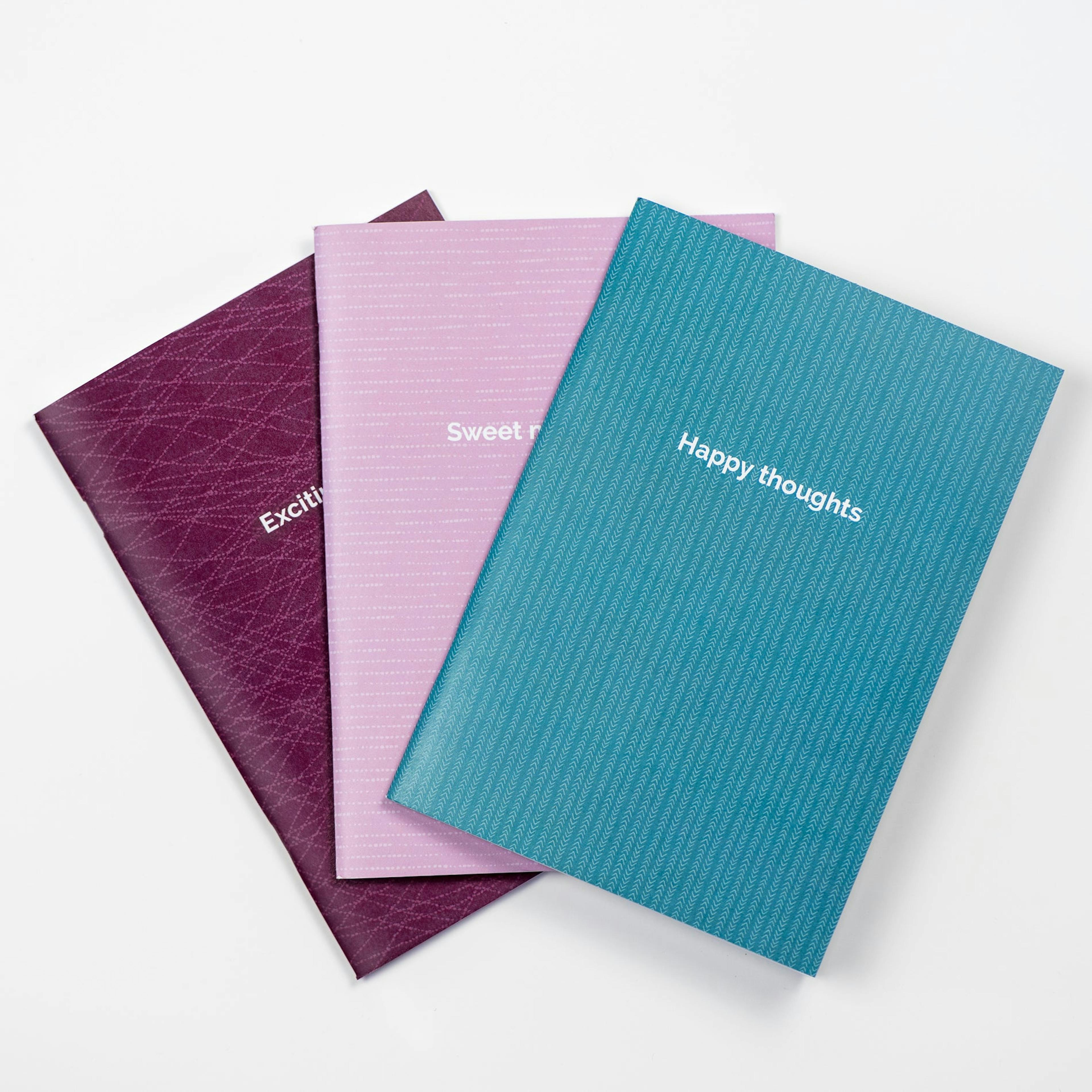 Exciting Plans | Sustainable Lined A5 Notebook | Berry