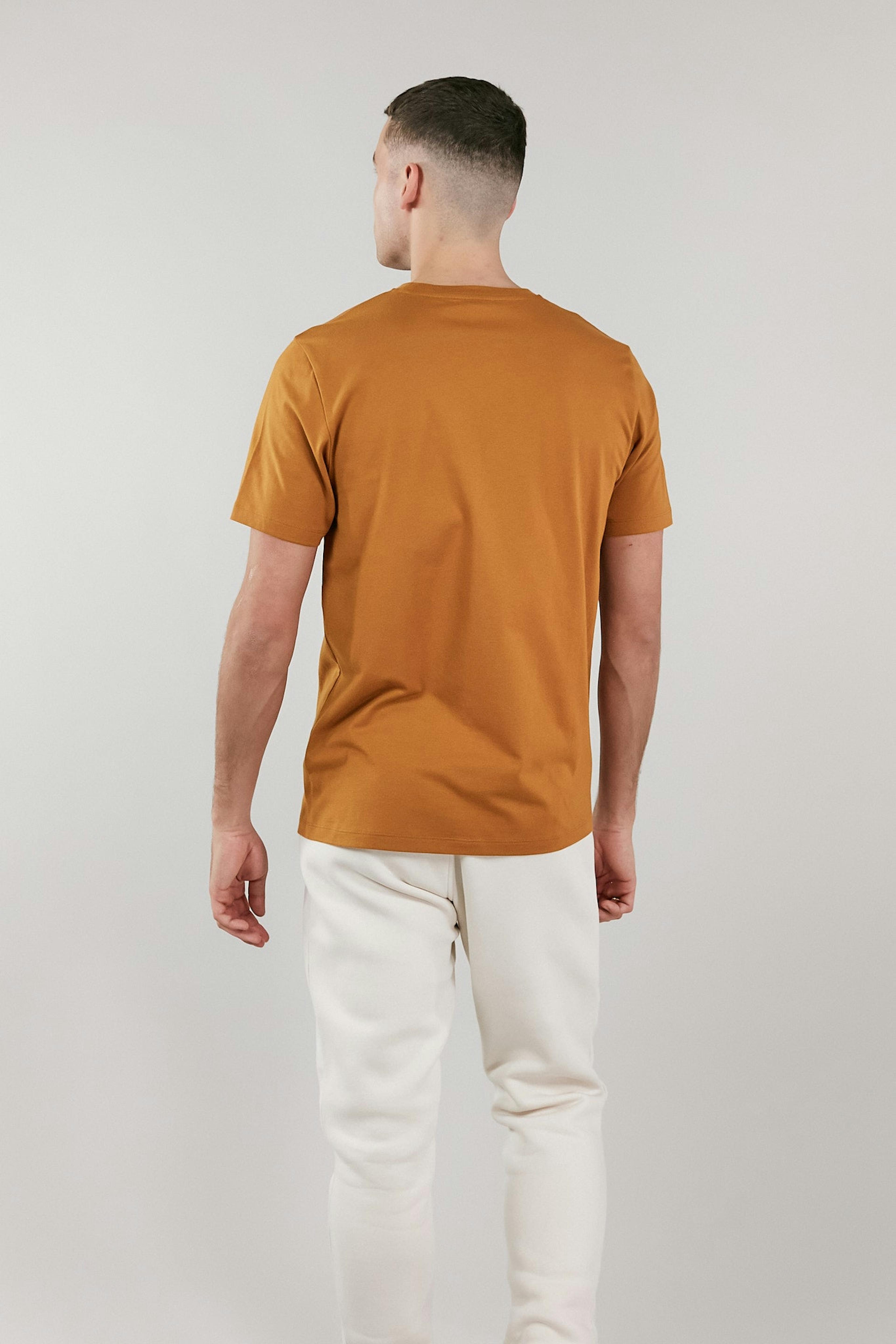 100% Pure Organic Cotton Low Carbon Men's T-Shirt | Rust