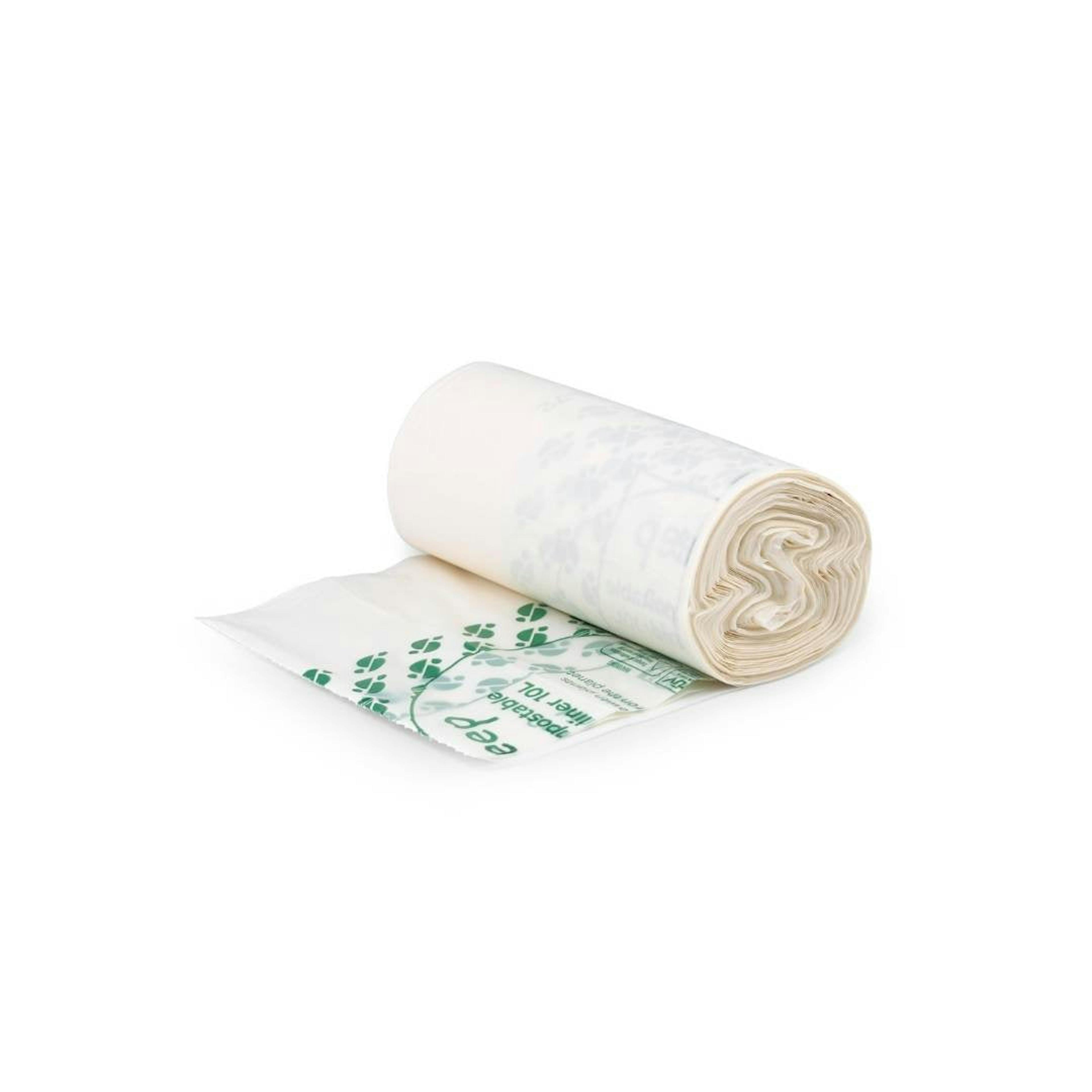 10L Plant-Based Biodegradable Bin Bags | White