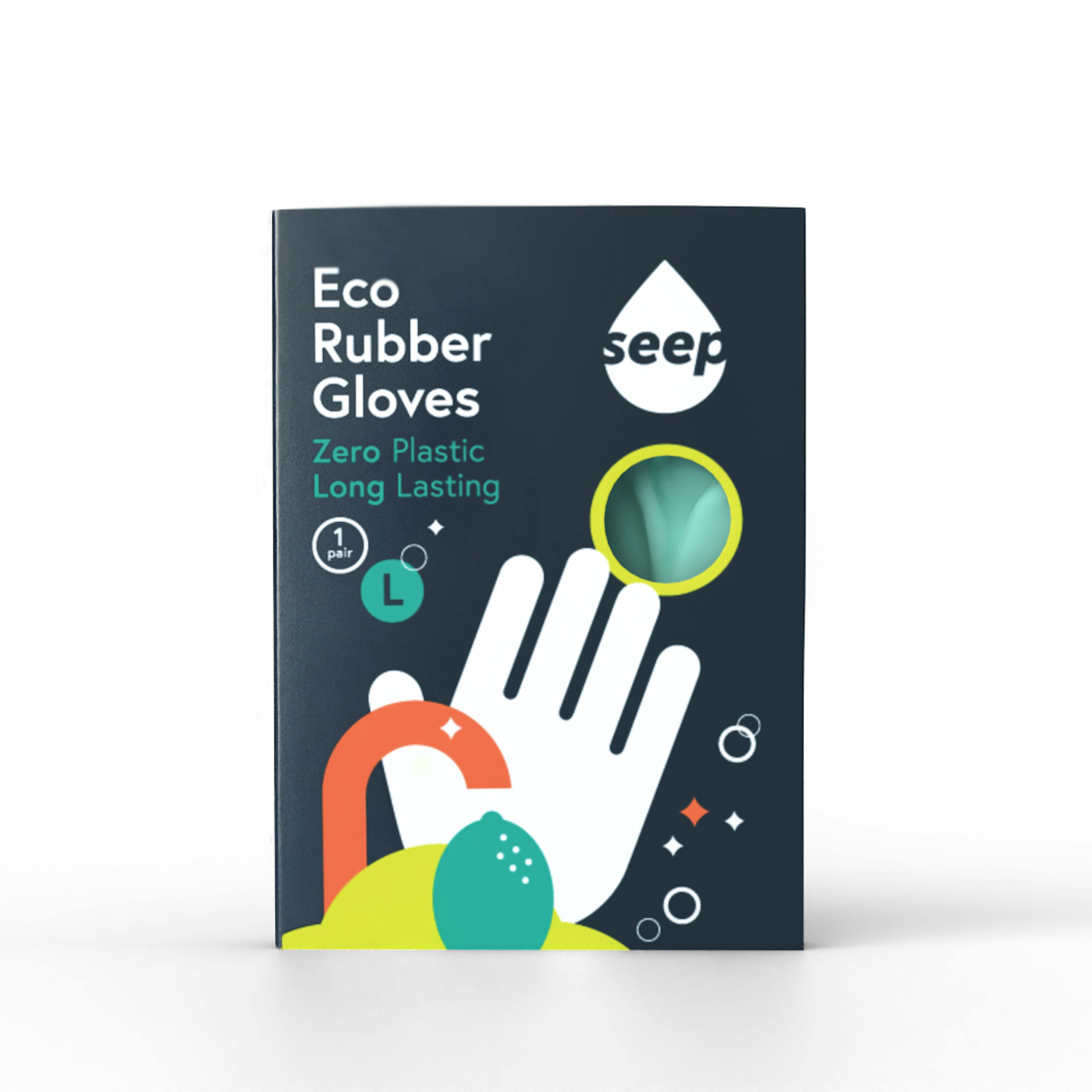 Eco Natural Rubber Gloves | Turquoise