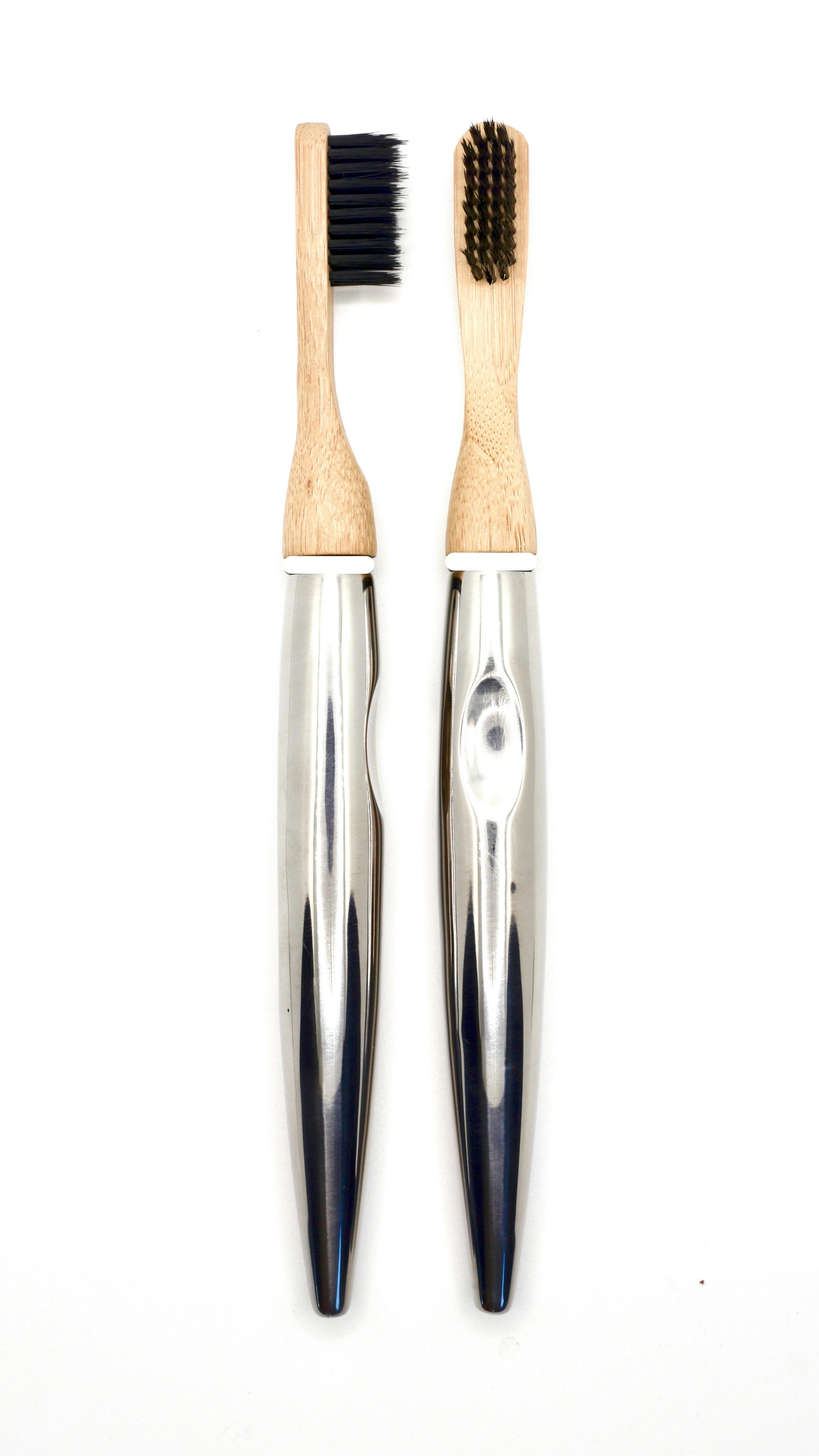 Barnaby's Brush | Replaceable Stainless Steel and Bamboo Toothbrush